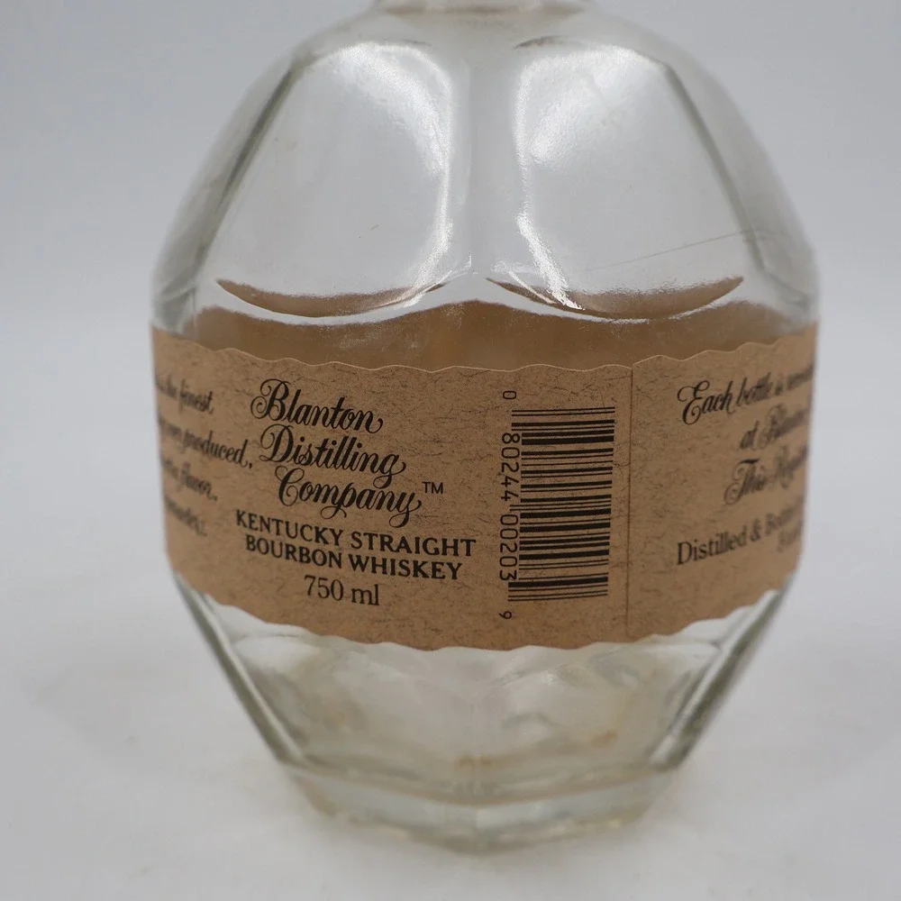 Blanton's Single Barrel Bourbon Whiskey Empty Bottle 750ml Clear Faceted 2-21-22